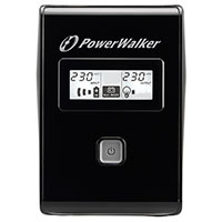 PowerWalker VI 850 LCD UPS Ndstrmforsyning 850VA 450W (2x Schuko udtag)