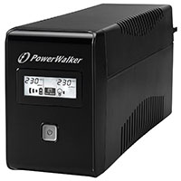 PowerWalker VI 850 LCD UPS Ndstrmforsyning 850VA 450W (2x Schuko udtag)