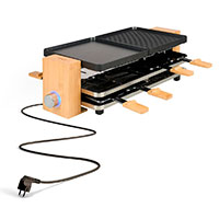 Princess Pure 8 Bamboo Raclette Grill - 1300W (8 Personer)