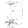 Projektorbeslag til flade/skrå lofter 35kg (1145mm) Deltaco