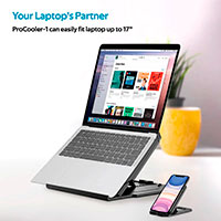 Promate ProCooler-1 Laptop/Smartphone Stander (17tm)