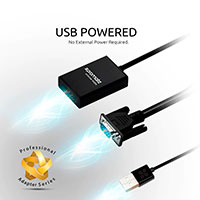 Promate ProLink-V2H VGA til HDMI Adapter m/audio