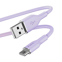 Puro Icon Soft USB Kabel - 1,5m (USB-A/USB-C) Lavendel
