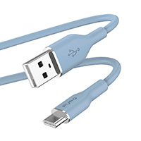 Puro Icon Soft USB Kabel - 1,5m (USB-A/USB-C) Lysebl