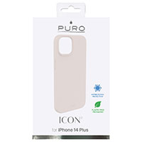 Puro iPhone 14 Plus Cover Icon (Silikone) Rosa