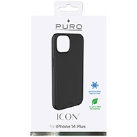 Puro iPhone 14 Plus Cover Icon (Silikone) Sort