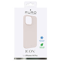 Puro iPhone 14 Pro Cover Icon (Silikone) Rosa