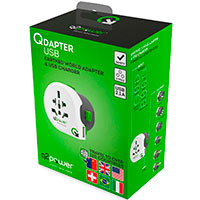Q2 Power QDAPTER Rejseadapter m/USB - World to World