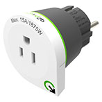Q2 Power Rejseadapter - USA til Europa