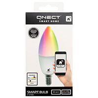 Qnect Smart Home Kerte LED pære E14 - 5W (40W) RGB