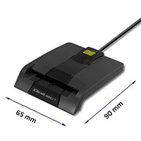 Qoltec SCR-0634 Intelligent Smart Kortlser m/USB Adapter (USB-A/USB-C)