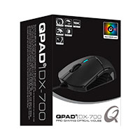 Qpad DX700 Pro Gaming Mus m/RGB (16.000dpi) Sort