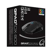Qpad DX900 Pro Trdls Gaming Mus m/RGB (16.000dpi) Sort