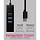 RaidSonic USB 3.0 Hub m/Adapter - 4 porte (3xUSB-A/1xRJ-45)