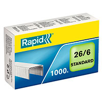 Rapid 26/6 Standard Hfteklammer - 1000 stk