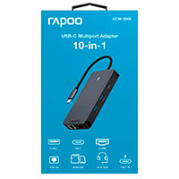 Rapoo USB-C Dock 10-i-1 (USB-A/USB-C/HDMI/RJ45/SD)