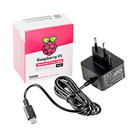 Raspberry Pi Officiel USB-C strmforsyning (5V/3A) Sort