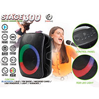 Rebeltec Stage 300 Bluetooth Hjttaler m/RGB (10 timer)