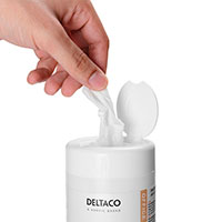 Renseservietter skrm - antibakteriel (100 stk) Deltaco