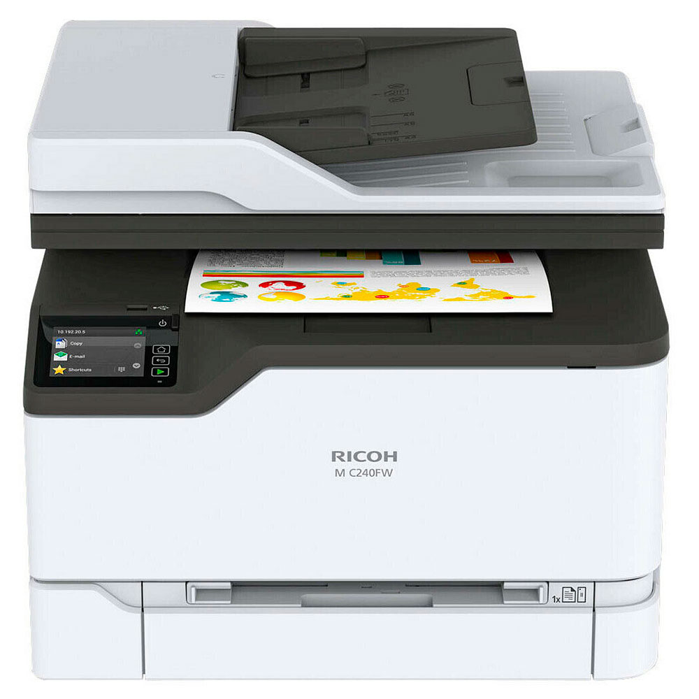 Brug af en computer hvis At øge Ricoh M C240FW Farve Laserprinter 4-i-1 (LAN/WLAN)