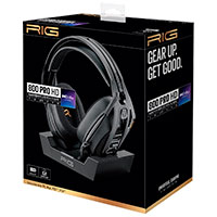 RIG 800 Pro HD Trdlst Gaming Headset m/Ladestation (24 timer) Sort