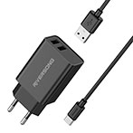 Riversong SafeKub D2 USB Oplader 12W + USB-C Kabel (2xUSB-A)