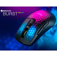 Roccat Burst Pro Air Gaming Mus m/RGB (2,4GHz/BT) Sort