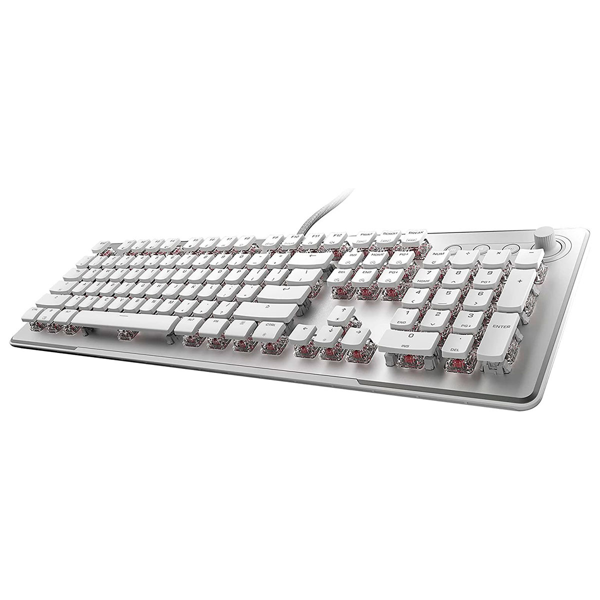 II Tastatur RGB Max Vulcan Hvid Aimo Switch (Mekanisk) m/Rød Gaming Roccat