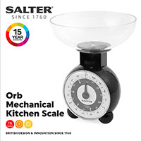 Salter 139 BKFEU16 Orb Analog Kkkenvgt m/skl (3kg) Sort