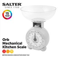 Salter 139 LGFEU16 Orb Analog Kkkenvgt m/skl (3kg) Gr