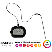 Salter 515 BKCR Leave-In Digital Stegetermometer