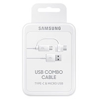 Samsung EP-DG930 2-i-1 Combo USB-A Multikabel - 1,5m (Micro USB/USB-C)