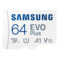 Samsung EVO Plus 2021 microSD 64GB A1 V10 (UHS-I) m/adapter