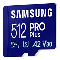 Samsung PRO Plus MicroSD Kort 512GB V30 A2 (UHS-I)