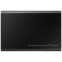 Samsung T7 Touch Brbar SSD 2TB (USB 3.2) Sort