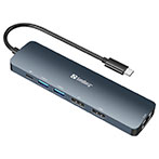 Sandberg USB-C 8K Display Dock (HDMI/DisplayPort/USB/RJ45)
