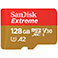 SanDisk Extreme Micro SDXC Kort 128GB V30 A2 m/Adapter (190MB/s)