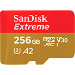 SanDisk Extreme Micro SDXC Kort 256GB V30 A2 (UHS-I)