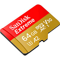 SanDisk Extreme Micro SDXC Kort 64GB V30 A2 (UHS-I)