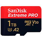 SanDisk Extreme PRO Micro SDXC Kort 1TB V30 A2 m/Adapter (UHS-I)