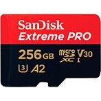 SanDisk Extreme Pro Micro SDXC Kort 256GB V30 A2 (UHS-I)