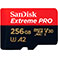 SanDisk Extreme Pro Micro SDXC Kort 256GB V30 A2 (UHS-I)