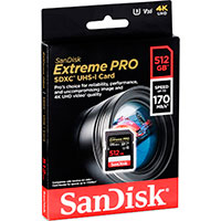 SanDisk Extreme Pro SDXC Kort 512GB V30 (UHS-I)