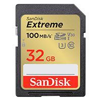 SanDisk Extreme SDHC Kort 32GB V30 (UHS-I)