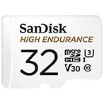 SanDisk High Endurance Micro SDHC Kort 32GB V30 m/Adapter (UHS-I)