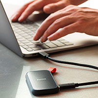 Sandisk Portable Ekstern SSD Harddisk (USB-C) 480GB