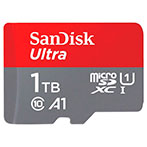 SanDisk Ultra Micro SDXC Kort 1TB A1 m/Adapter (UHS-I) 120MB/s