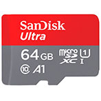 SanDisk Ultra Micro SDXC Kort 64GB A1 m/Adapter (UHS-I) 120MB/s