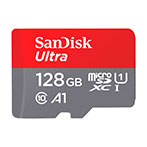 Sandisk Ultra MicroSDXC Kort 128GB A1 m/adapter (UHS-I)Video