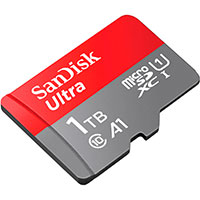 Sandisk Ultra MicroSDXC Kort 1TB A1 m/adapter (UHS-I) App